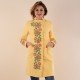 Embroidered coat "Rose Lace" Plus size, yellow