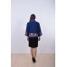 Embroidered coat "Lace" blue