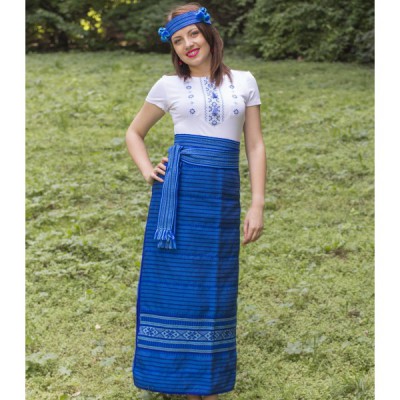 Handmade Traditional Skirt (Plakhta) Blue