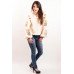 Embroidered blouse "Harmony" beige 