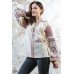 Embroidered blouse "Luxury" brown on beige