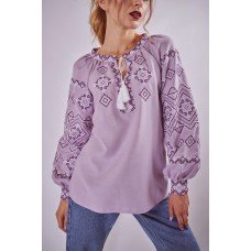 Embroidered blouse "Verkhovyna" lilac