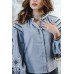Embroidered blouse "Flower Fantasy" gray
