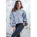 Embroidered blouse "Flower Fantasy" gray