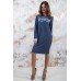 Embroidered dress "Autumn Palette" Blue