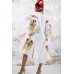 Embroidered boho dress "Flora" White