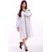 Embroidered dress "Thought 2" White&Gray