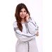 Embroidered dress "Thought 2" White&Gray