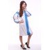 Embroidered dress "Thought" White&Blue