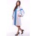 Embroidered dress "Thought" White&Blue