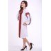 Embroidered dress "Thought" White&Red