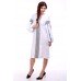 Embroidered dress "Thought" White&Gray
