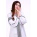 Embroidered dress "Thought" White&Gray