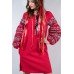 Embroidered boho dress "Fairy Story" Cherry