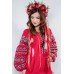 Embroidered boho dress "Fairy Story" Cherry