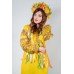 Embroidered boho dress "Fairy Story" Lemon