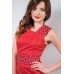 Embroidered midi dress "Dream 2" Red