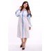 Embroidered dress "Thought 2" White&Blue