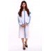 Embroidered dress "Thought 2" White&Blue