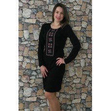 Embroidered dress "Firework" black