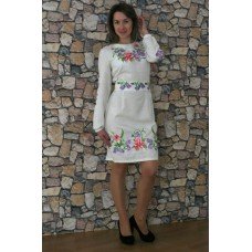 Embroidered dress "Lilly" gray
