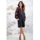 Boho Style Ukrainian Embroidered Mini Dress "Charm" red embroidery