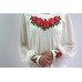Embroidered dress "Rose Breath 6" milk