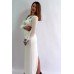 Embroidered dress "Cornflower Dreams 6" milk