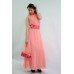 Embroidered dress "Romance" pink