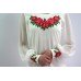 Embroidered dress "Rose Breath" milk