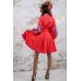 Embroidered Wrap Around Dress "Colouring" Coral