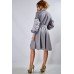 Embroidered Wrap Around Dress "Firebird" Gray