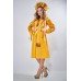 Embroidered Classic Dress "Totem" Tangerine