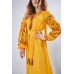 Embroidered Classic Dress "Totem" Tangerine