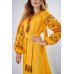 Embroidered Classic Dress "Totem" Tangerine