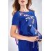 Embroidered Classic Dress "Sacura" Electric