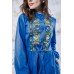 Embroidered Midi Dress "Whisper of Colour" Electric