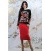 Embroidered Costume "Fairy World" Black Red