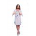 Embroidered Dress "White Ice-cream"
