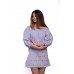 Embroidered Dress "Love in Gray"