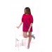 Embroidered Dress "Love in Maroon"