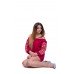 Embroidered Dress "Sweetness in Maroon"