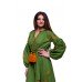 Embroidered Dress "Bohemian Roses" olive