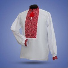 Embroidered shirt "Gentleman" red