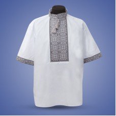 Embroidered shirt "Summer in Gray"