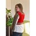 Embroidered vest "Retro Beauty" red