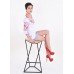 Embroidered blouse "Priority" red