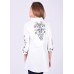 Embroidered blouse "Rain Drops" black on white