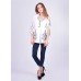 Embroidered blouse "Rain Drops" black on white