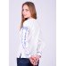 Embroidered blouse "Necklace" blue